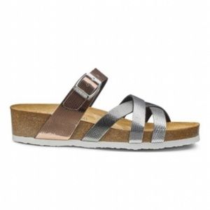 Ara Silver & Anthracite Beth Sandals Women’s EU Size 43 or US Size 11.5 NEW